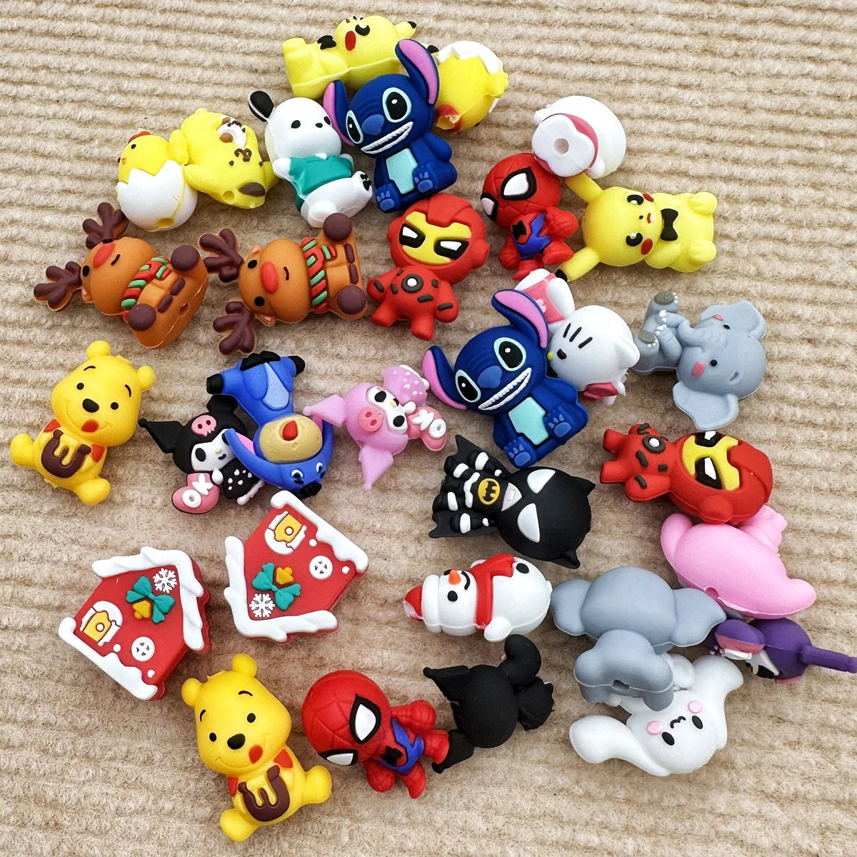 10PCS 3D Silicone Beads for Baby Teether and DIY Accessories