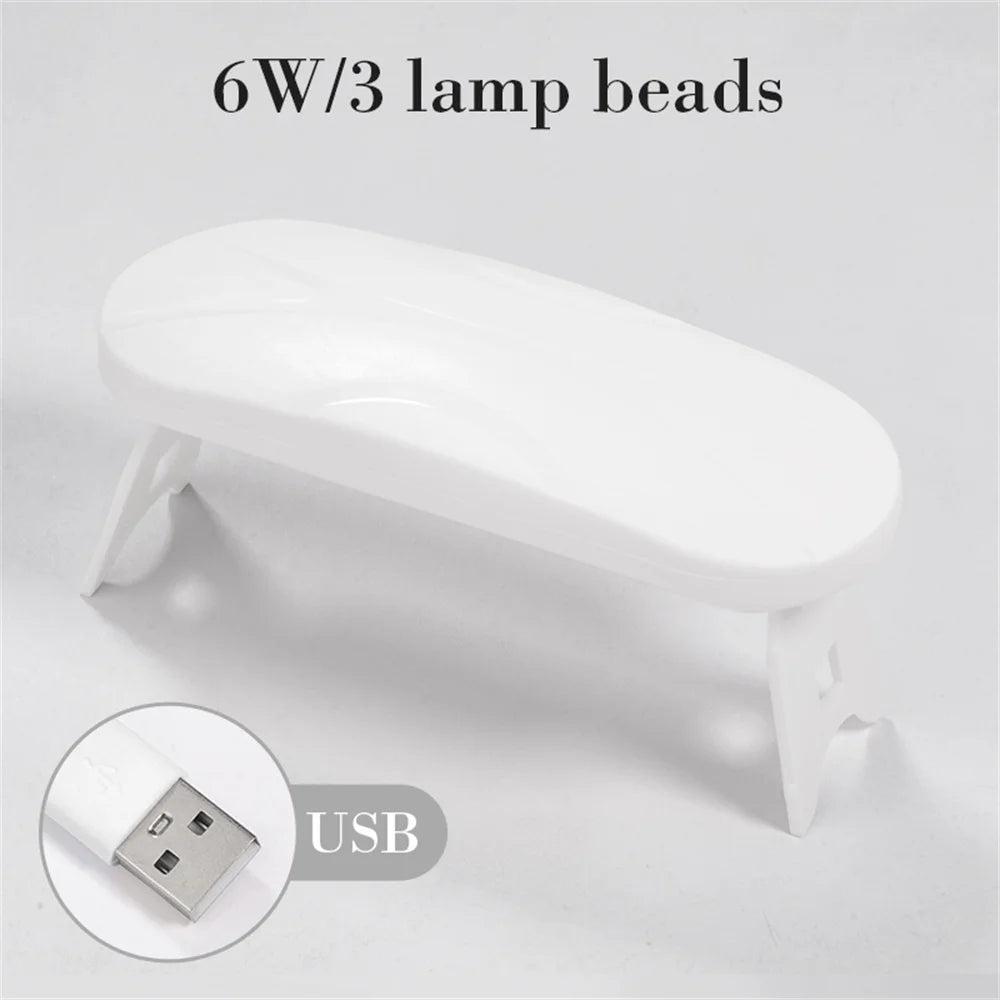 YIKOOLIN 6W UV LED Mini Nail Lamp &ndash; Fast 60s Drying White-B