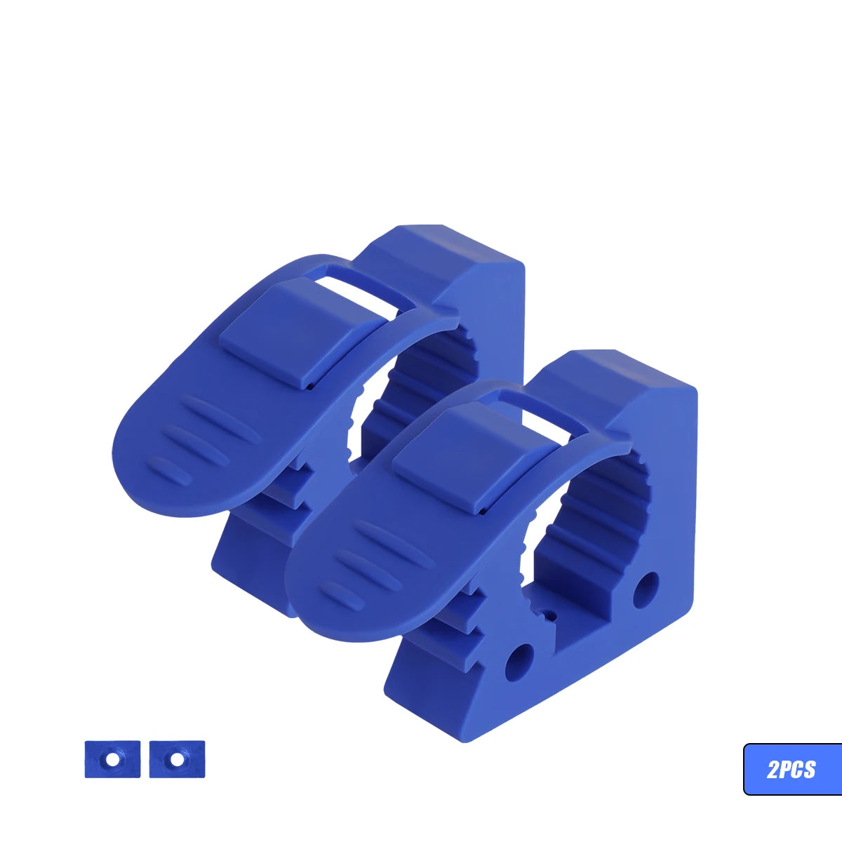 Shovel Mount For Roof Rack &ndash; Rubber Clamp Mounting Kit 2pcs Blue