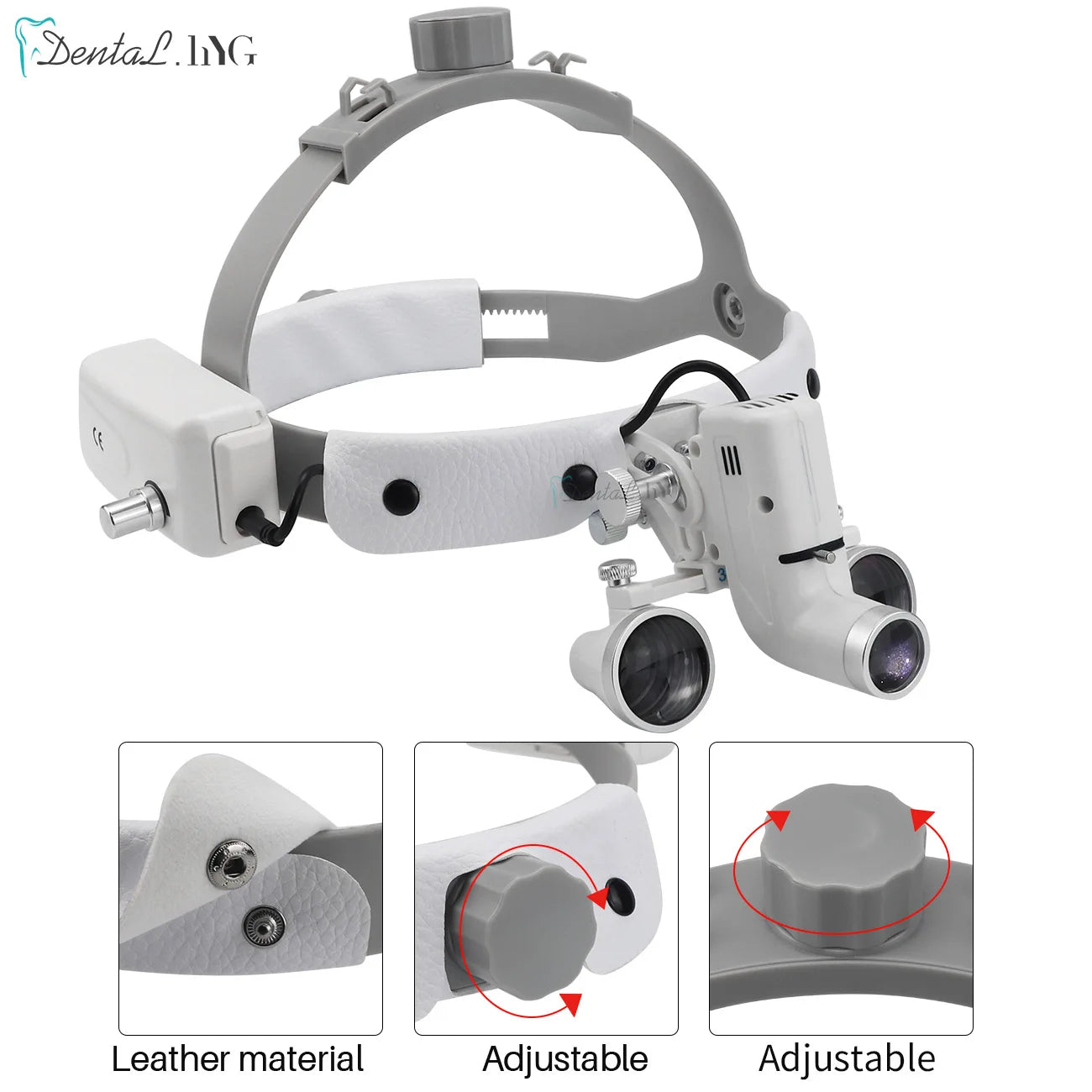 2.5X/3.5X Dental LED Loupes &ndash; Brightness Spot Adjustable