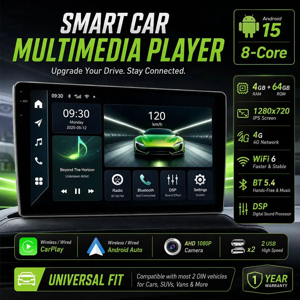 2 Din Android 15 Car Radio With Wireless Carplay For BMW Opel by InterCyprus Trading Ltd