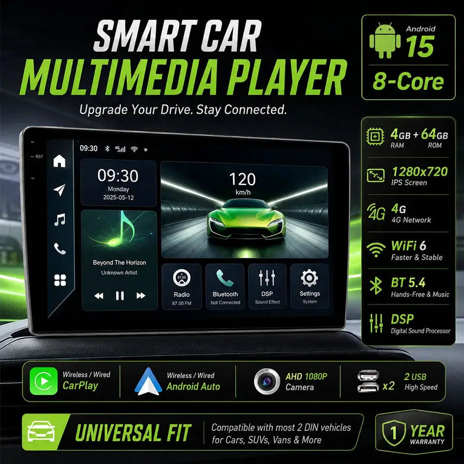 2 Din Android 15 Car Radio With Wireless Carplay For BMW Opel by InterCyprus Trading Ltd