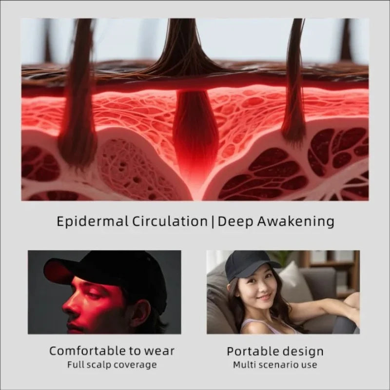 Capac de păr cu laser de grad medical 96 diode acoperire completă a scalpului