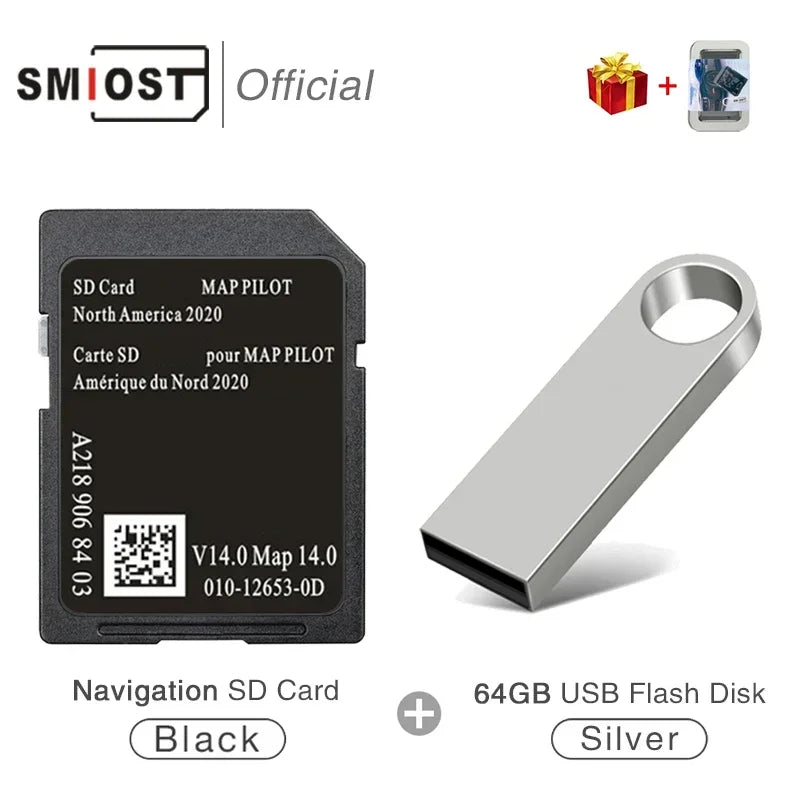 SMIOST 32GB SD Memory Card - North America Map V14 Updates