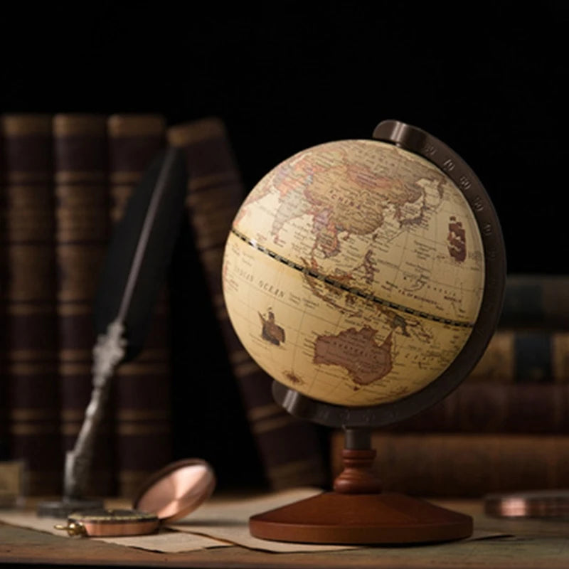 Wooden World Globe With Stand DQY02-22CM &ndash; Retro Style