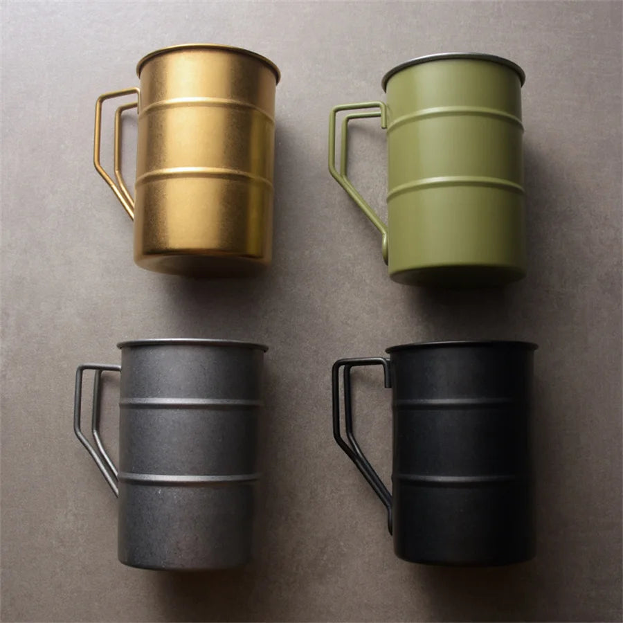 Outdoor 304 Stainless Steel Marco Mug - Retro Camping Tough