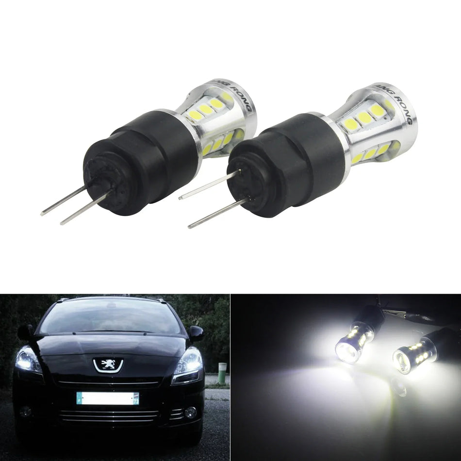 LED stranske luči DRL žarnice 18 SMD 3030 bela HP24W za Peugeot 3008 5008 Citroen C5