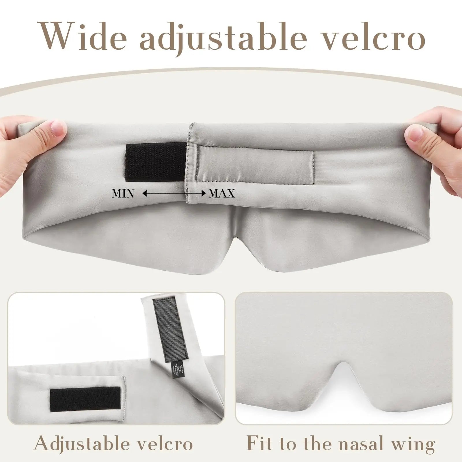 100 Percent Mulberry Silk Sleep Mask &ndash; Adjustable Band