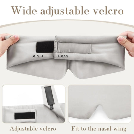 100 Percent Mulberry Silk Sleep Mask &ndash; Adjustable Band