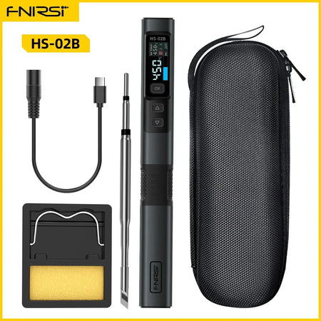 FNIRSI HS-02 Adjustable Temperature Soldering Iron &ndash; Precise 100 to 450&deg;C Control HS-02B