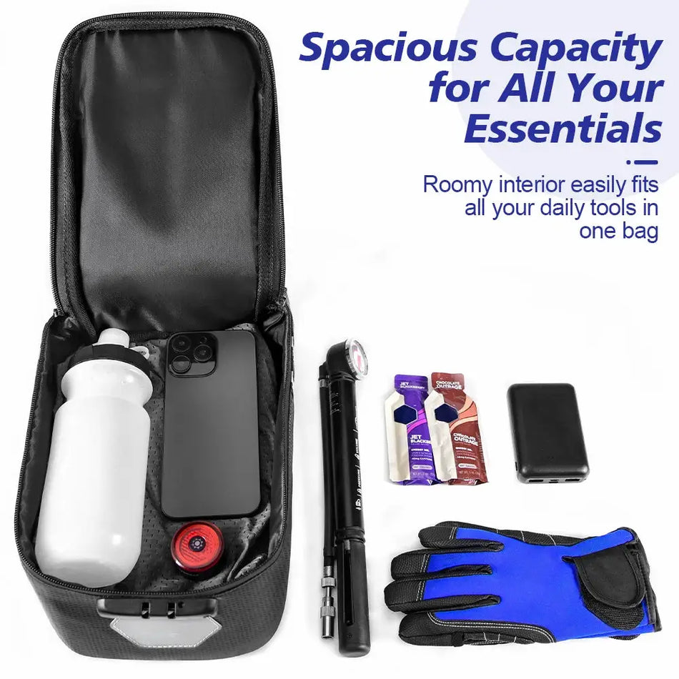 Waterproof Bicycle Rear Seat Bag With Large Capacity And Lock by InterCyprus Trading Ltd