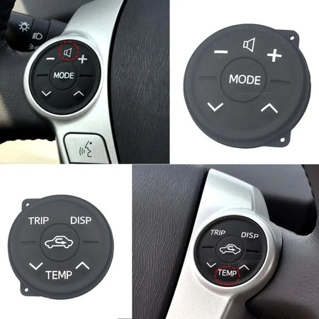 2x (Left + Right) Control Panel Rubber For Toyota Prius XW30 2010 For Prius Eco 2010 For Prius 30 2009 Steering Wheel Switch by InterCyprus Trading Ltd