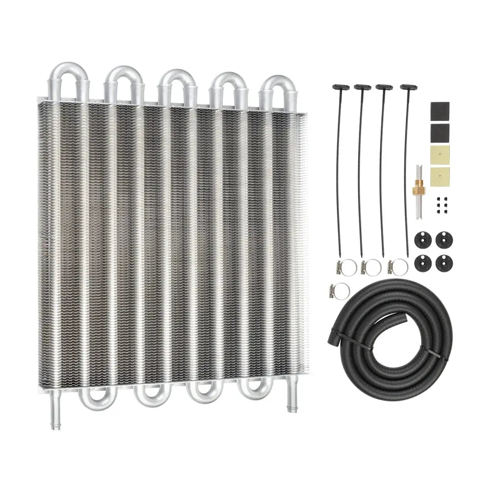 10 Row/16 Row Oil Cooler Kit, Universal Aluminum Remote Transmission Engine Cooler Auto-Manual Radiator Converter Kit by InterCyprus Trading Ltd
