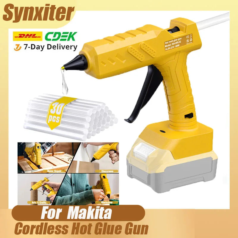 Cordless DEWALT 18V Hot Glue Gun with 30 Glue Sticks 11mm