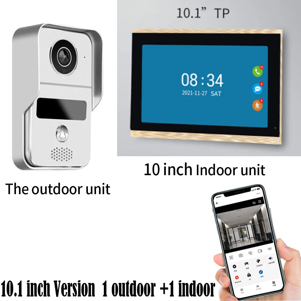 7 Inch Tuya Video Doorbell &ndash; Waterproof IP65 Intercom AHD10 1V1