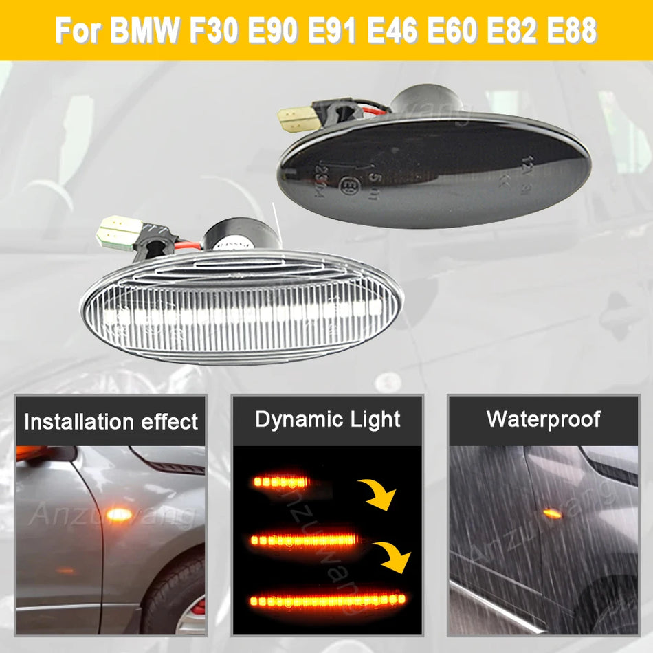 Luces de señal de giro de marcador lateral dinámicas LED para Smart Forfour Renault Koleos