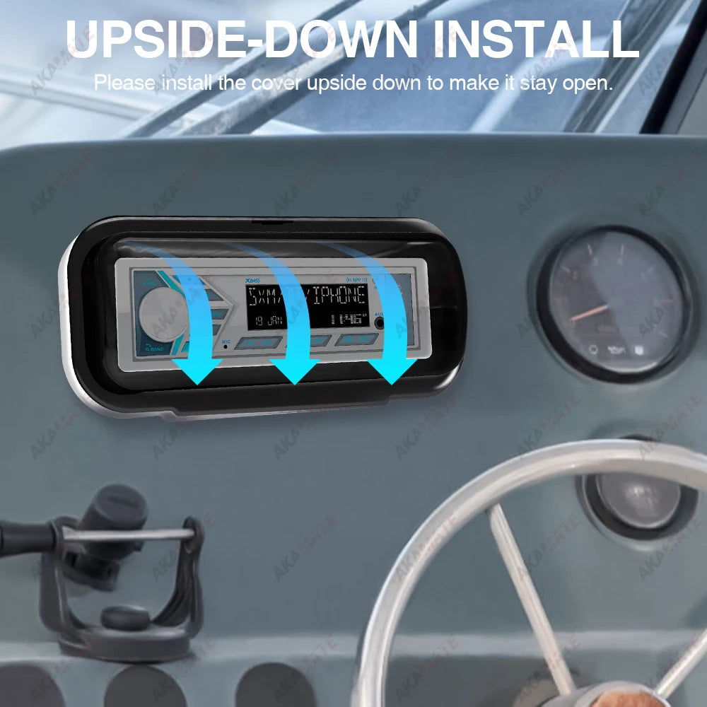 1Din Boat Radio Housing Cover - Waterproof Protection