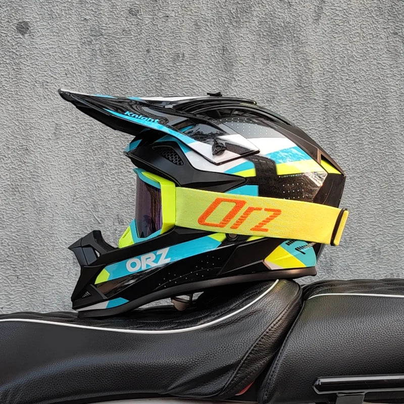 ORZ Off Road Helmet - Unisex Full Face Safety DOT Approved