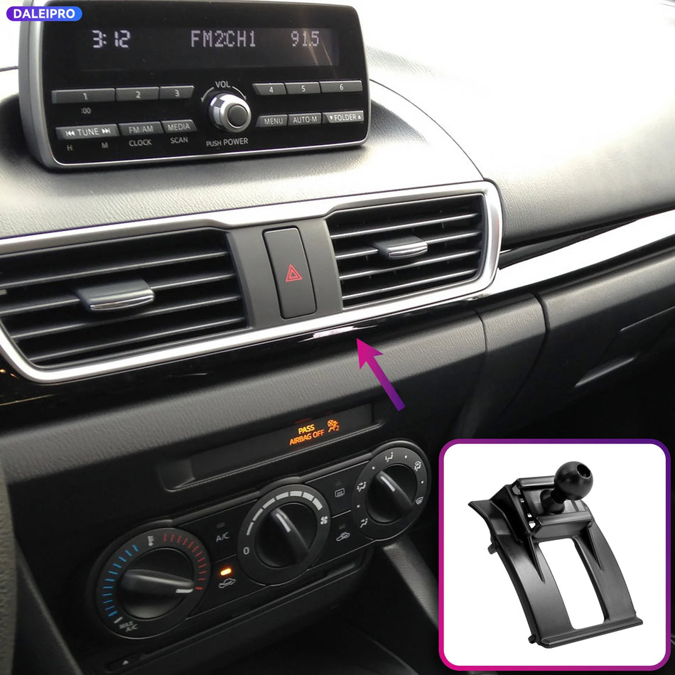 ABS основа за държач за телефон с 66W зареждане за Mazda 3 Axela BM BN