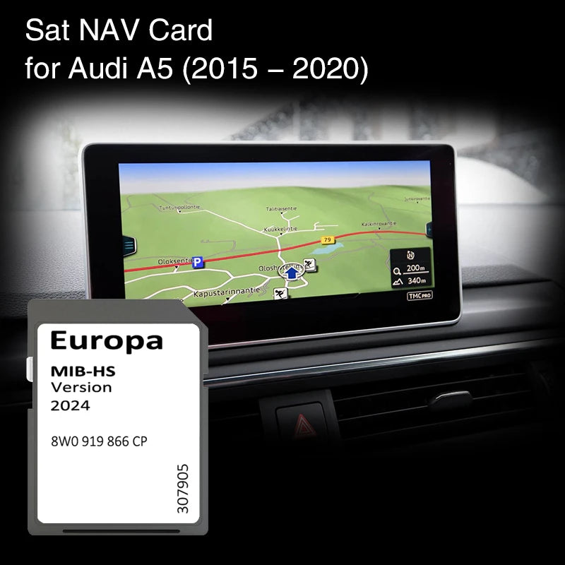 8W0919866CP SD Card Audi A5 15-20 &ndash; 2024 Europe UK Maps CHINA / for Audi MIB-HS A5
