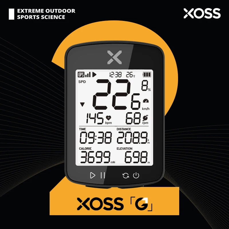 XOSS G2 Plus Bike Computer &ndash; Waterproof Wireless GPS Cycling Speedometer