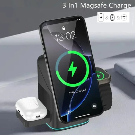 Opansten 3 In 1 Wireless Charger Stand &ndash; LED Indicator