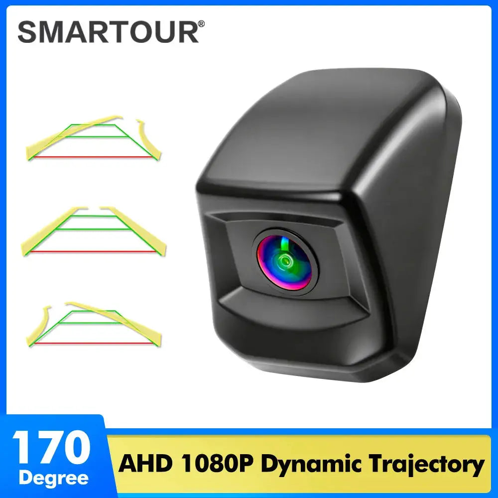 Dynamic Trajectory Reverse Camera 180 Degree Wide Angle Waterproof Car Backup Camera CVBS/AHD Switch Control Line Adjustable by InterCyprus Trading Ltd