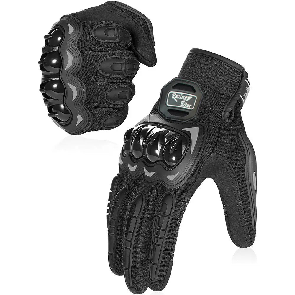 Waterproof Full Finger Motorcycle Gloves with Touchscreen and Joint Protection black / XXL