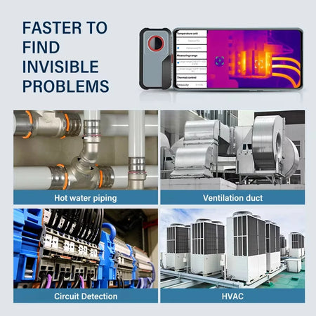 Android Type-C Mobile Thermal Camera: 256x192 Pixels, -20&deg;C to 550&deg;C Infrared Imager for Electrical Repair