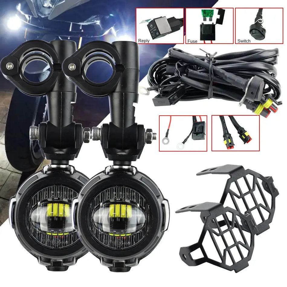 LED Auxiliary Light Motorcycle Fog Lamp for BMW R1200GS F800GS F700GS F650 K1600 40W 6000K by InterCyprus Trading Ltd