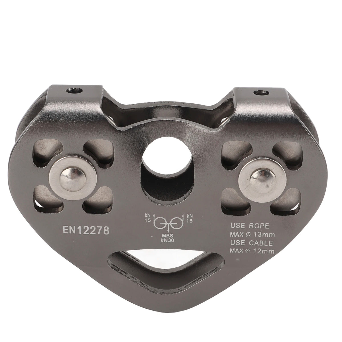 ZK30 Zipline Swivel Pulley Aluminum &ndash; Ultra Lightweight Dark Grey