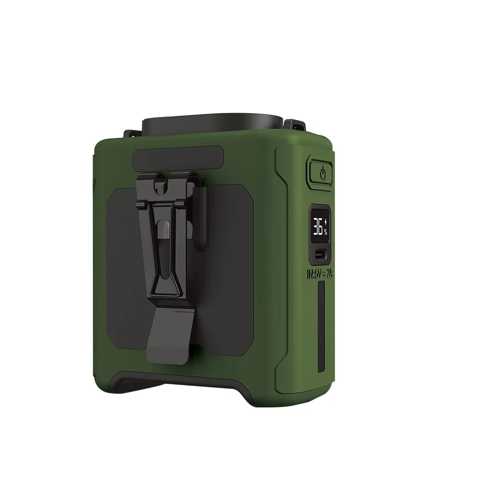 Portable Waist Fan Mini Clip Fan 10000mAh &ndash; Power Bank green