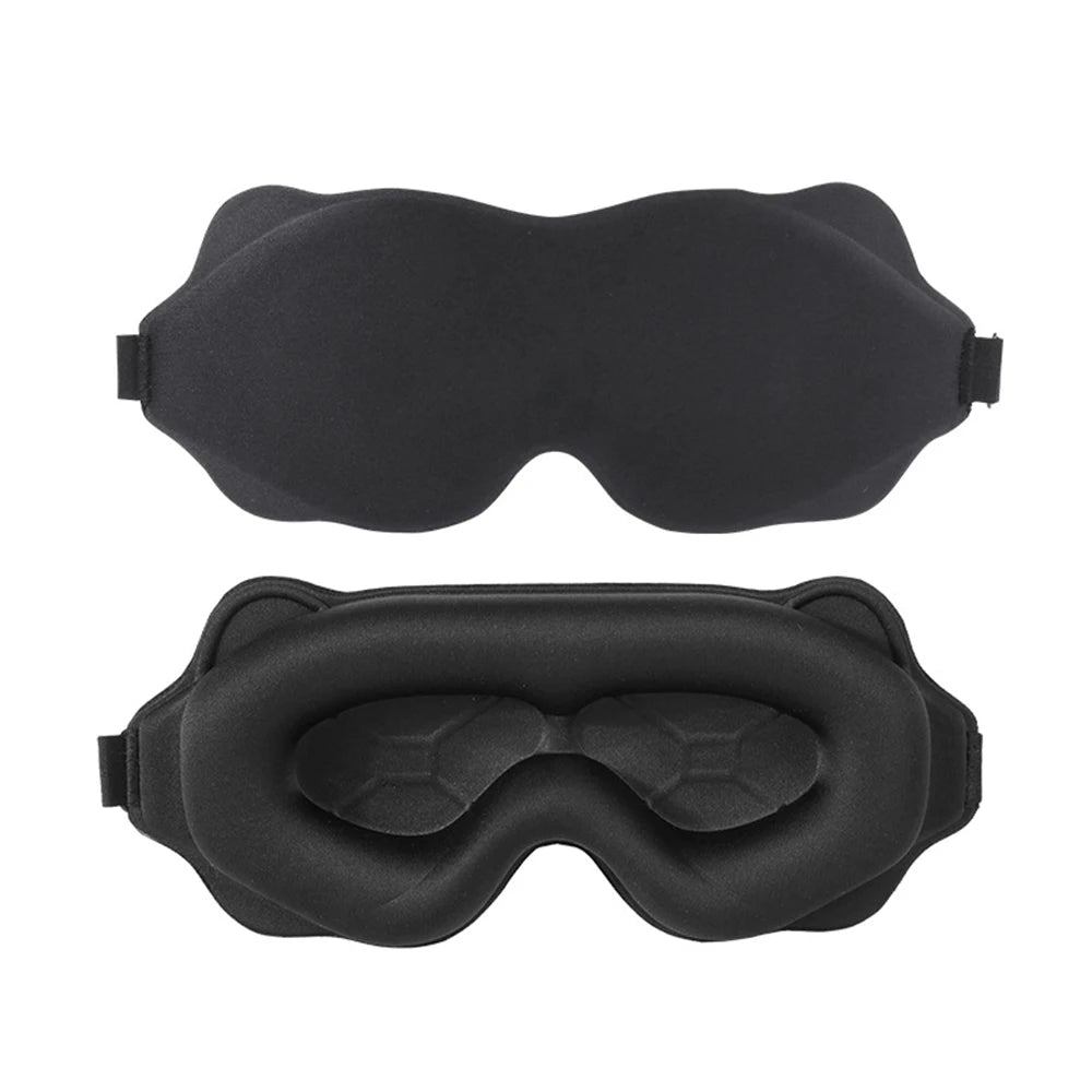 3D Sleeping Mask - Light Blocking, Soft Eye Mask for Travel &amp; Sleep Black