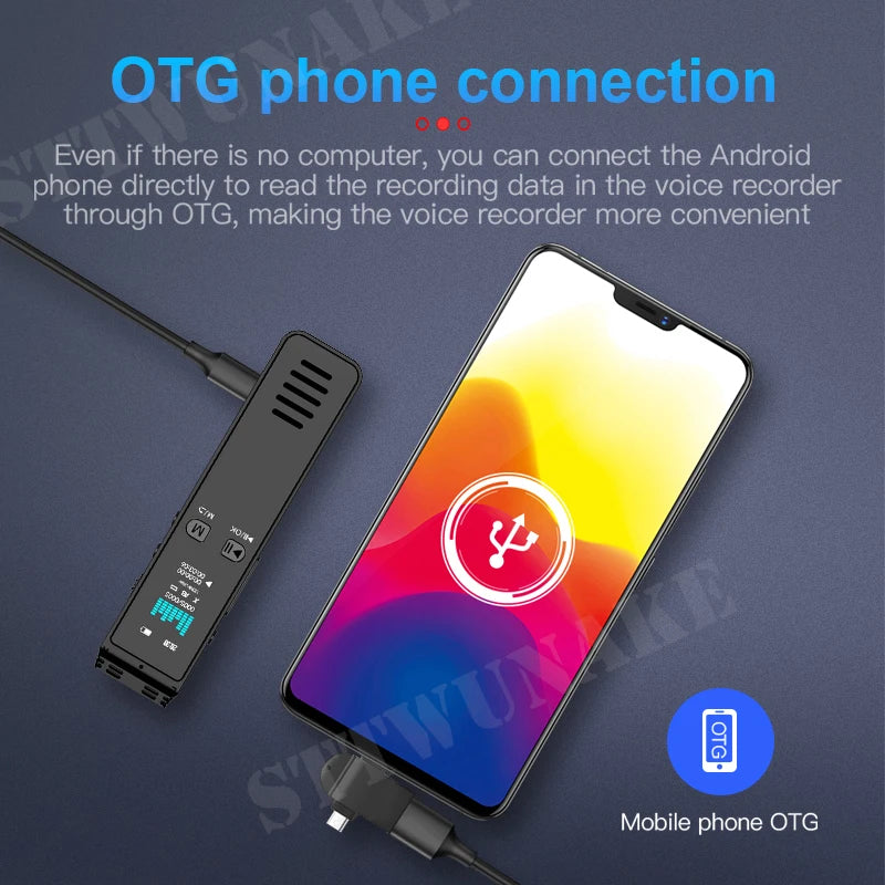 STTWUNAKE HB2N Voice Recorder - Ultra Clear 1536Kbps Audio