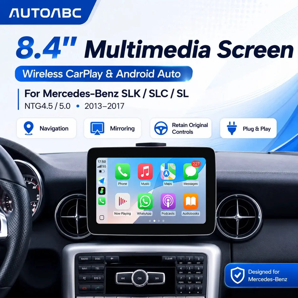 8.4" Car Multimedia touch Screen Wireless CarPlay Android Auto For Mercedes-Benz SLK SLC SL NTG4.5/5.0 2013-2017 With Airplay BT by InterCyprus Trading Ltd