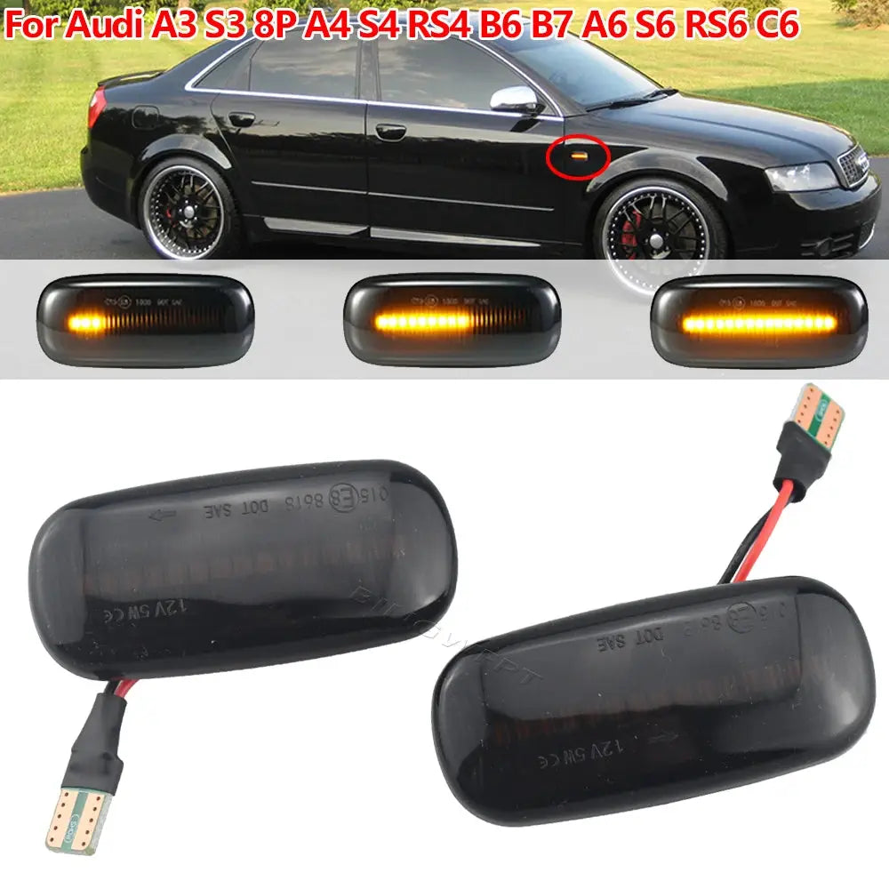 Superb LED Front Fender Side Marker Light For Audi A3 S3 8P A4 S4 RS4 B6 B7 B8 A6 S6 RS6 C5 C7 C6 05-08 Turn Signal Light by InterCyprus Trading Ltd