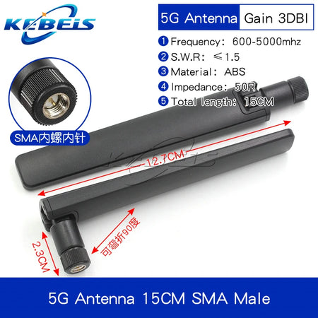 SMA Adhesive Rod Antenna 2.4/5.8/5G 8dBi &ndash; Omnidirectional SMA-J 3DBI 15CM