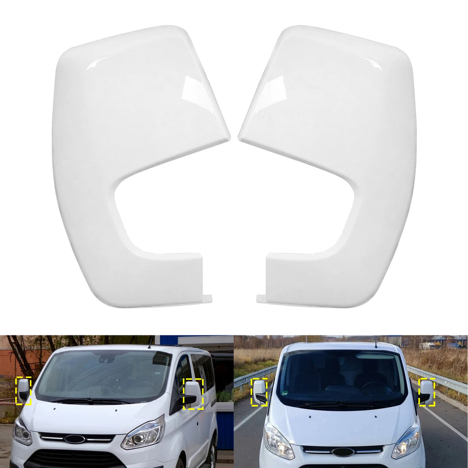 Jäätynyt valkoinen maalattu sivupeilinkansi Ford Transit Custom 2012-2020 varten