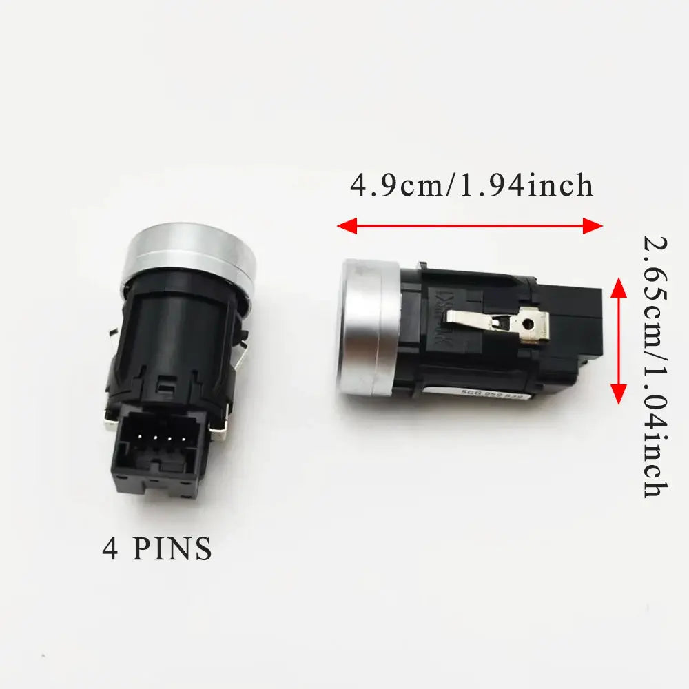 4 Pin Ignition Start Stop Button for Volkswagen Golf MK7 T-Roc by InterCyprus Trading Ltd