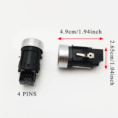 4 Pin Ignition Start Stop Button for Volkswagen Golf MK7 T-Roc by InterCyprus Trading Ltd