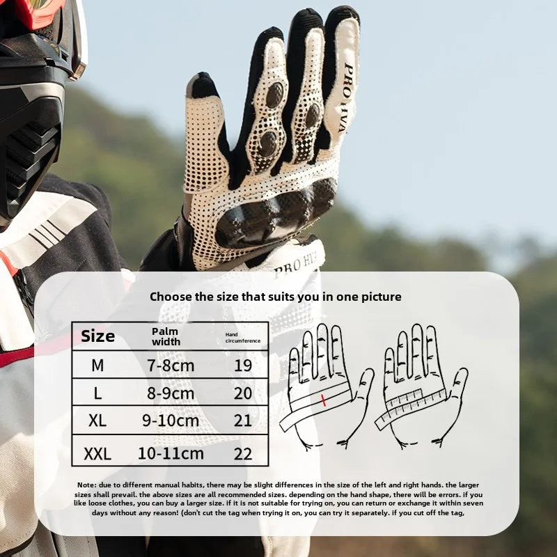 HVA Black Racing Genuine Leather Motorcycle Gloves for All Seasons