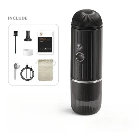 Portable Wireless Espresso Machine Heated Coffee Maker Black