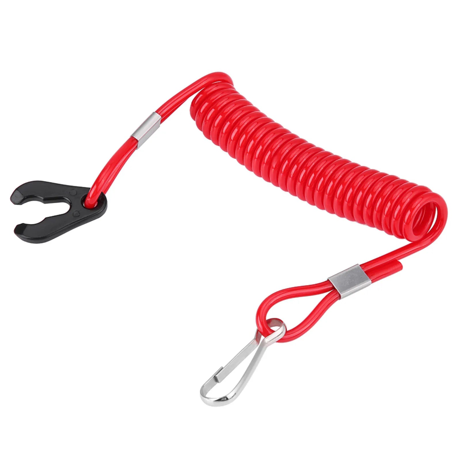 Universal Boat Engine Kill Switch | Emergency Stop Lanyard for Motorboats &amp; Outboards Red