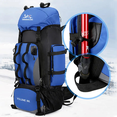 Hiking Trekking Bag &ndash; Waterproof 90L Capacity For Outdoors