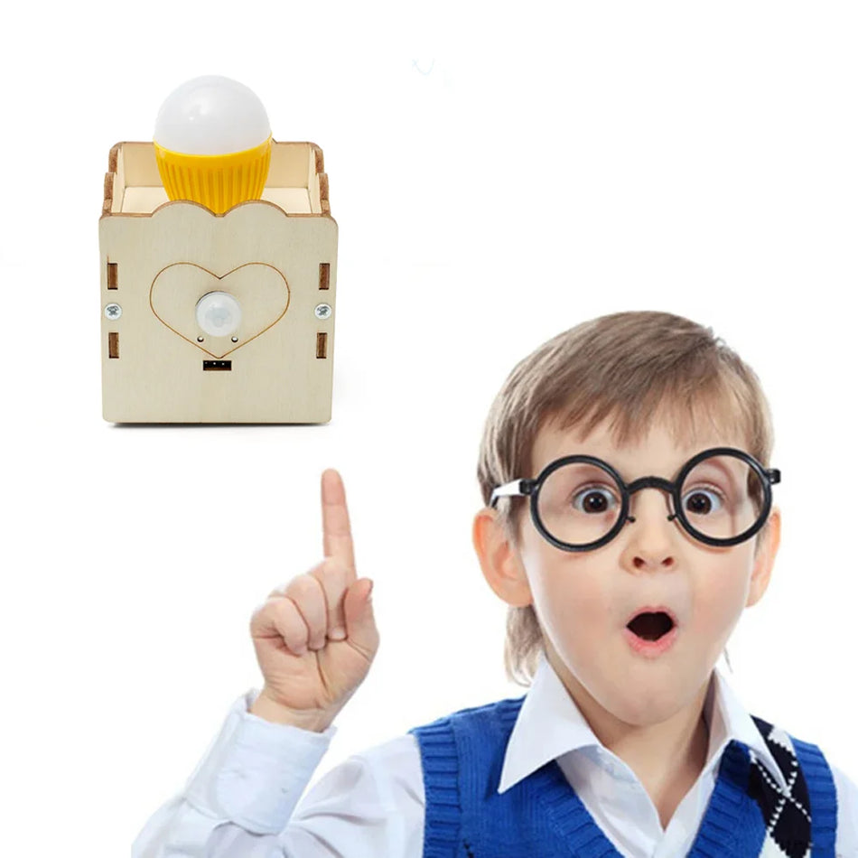 DIY Human Body Sensor Desk Lamp Model STEM Kit Learning Toy