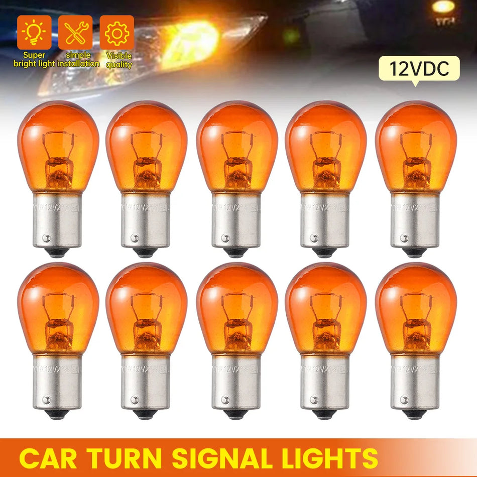Universalus Automobilio Indikatoriaus Šviesos LED Lemputės Posūkio Signalui 12V Gintarinė BAU15S PY21W