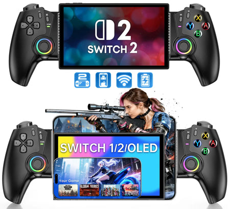 BEBONCOOL MC500/MC5000 Wireless Handheld Hall Effect Gamepad Controller For Switch 1/Switch 2/Switch OLED by InterCyprus Trading Ltd