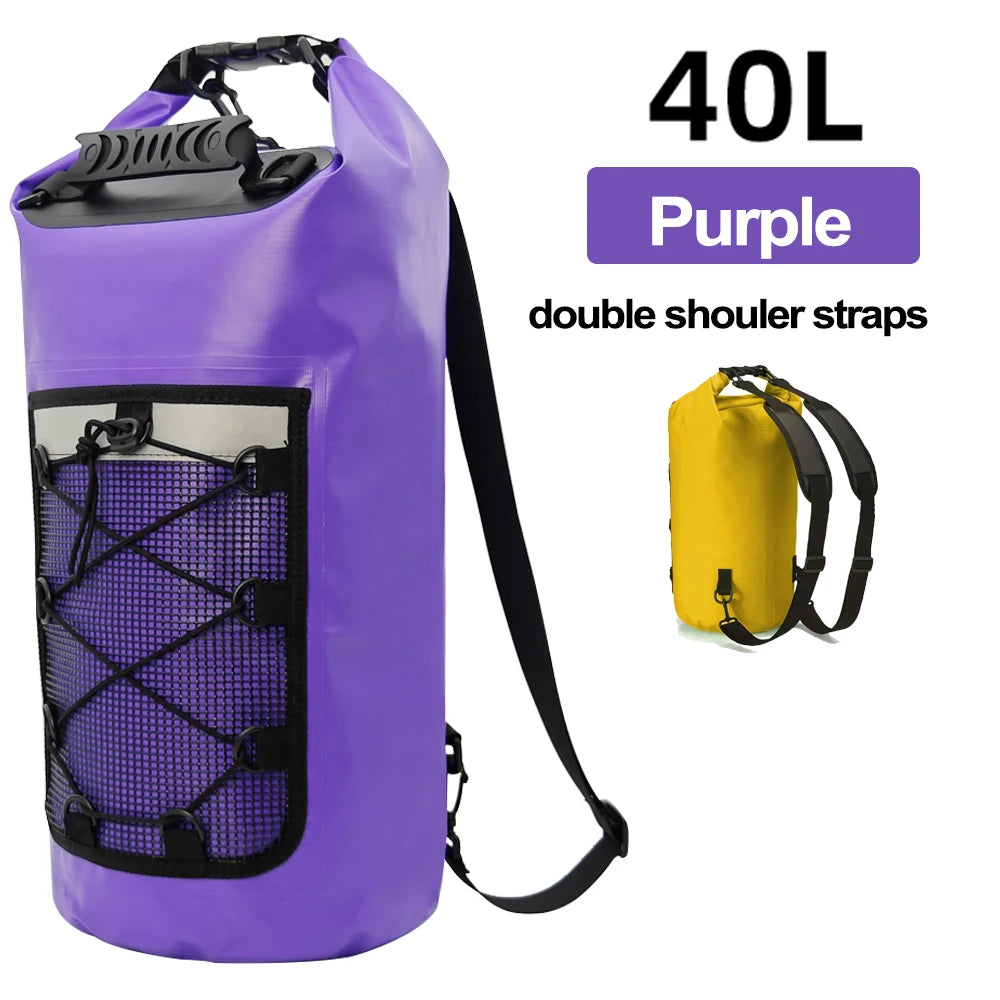 40L Floating Dry Bag &ndash; Floating Waterproof Dry Bag Outdoors Purple 40L