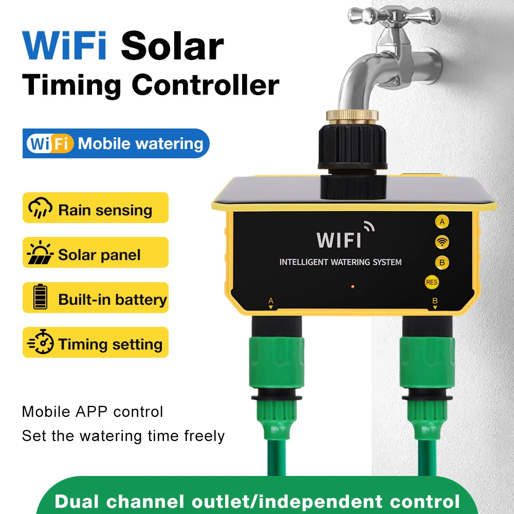 New 1/2 Outlets Solar Irrigation Timer &ndash; Smart App Control