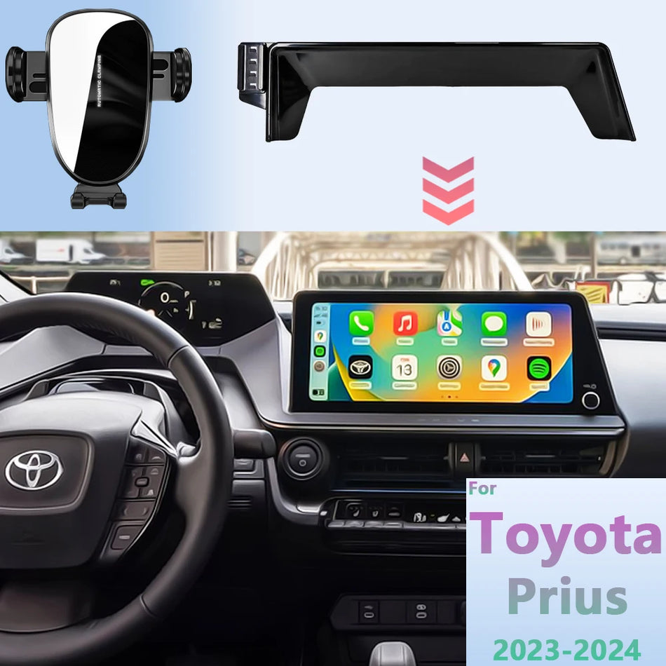 Car Phone Holder Fast Wireless Charger Storage Box Prius